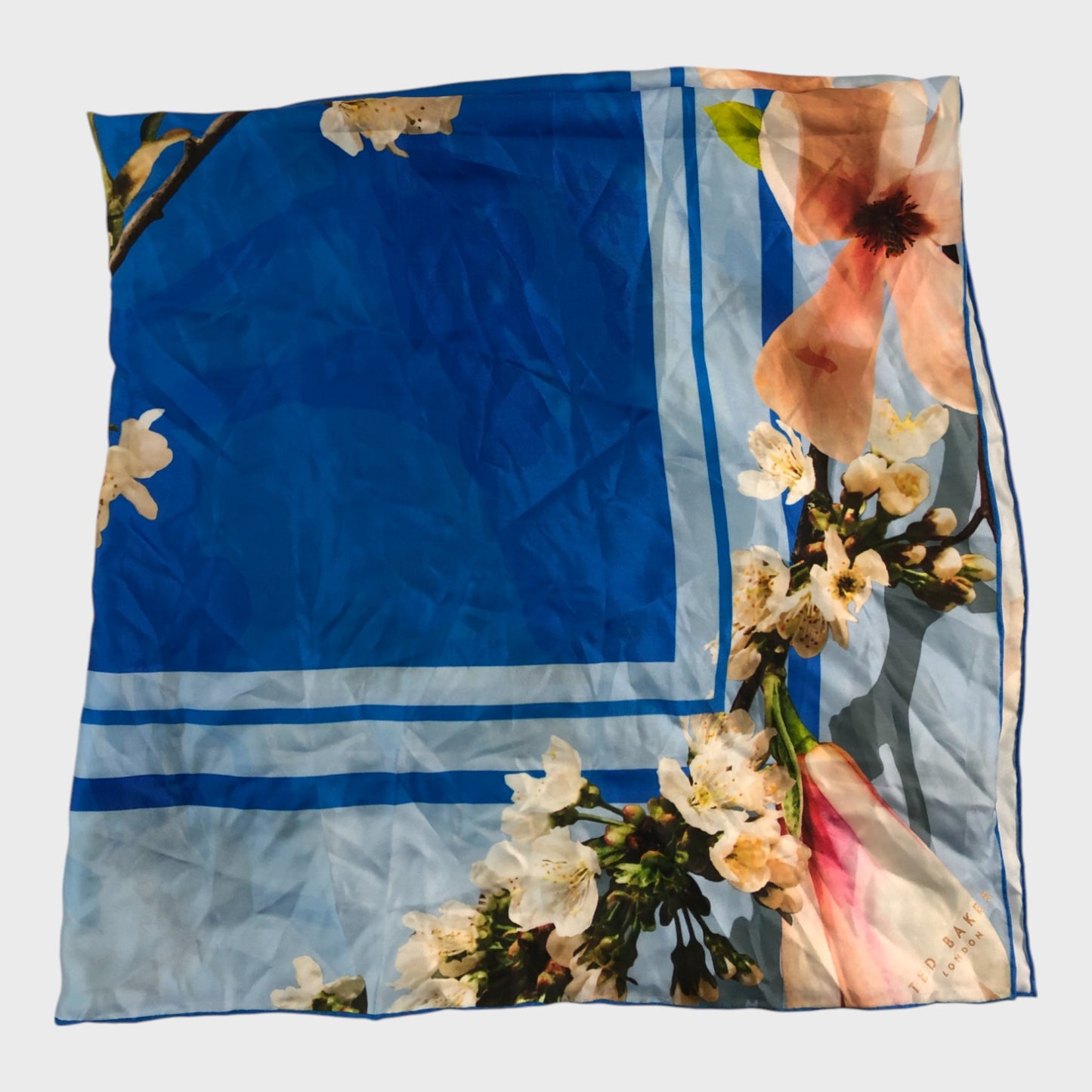 Ted Baker Blue Floral Print Scarf