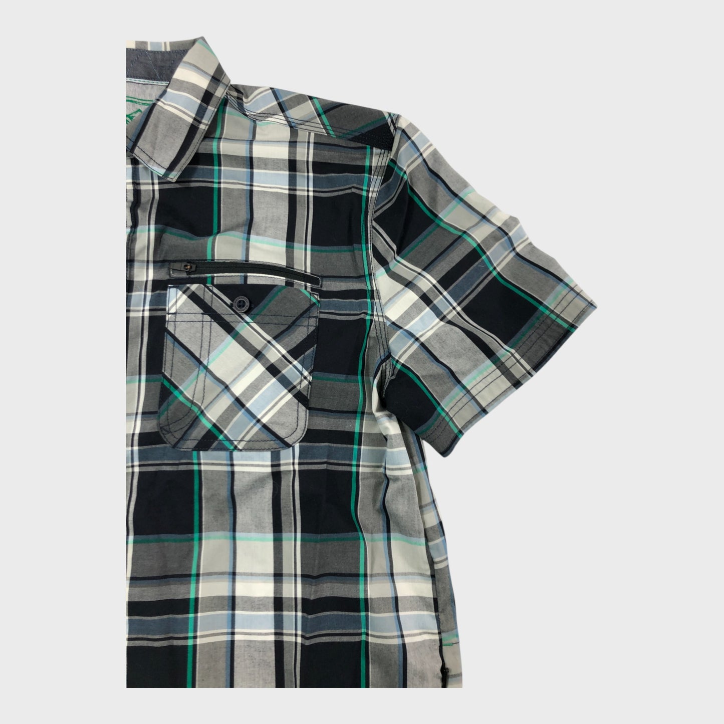 Branded Midnight Check Shirt - Size Medium