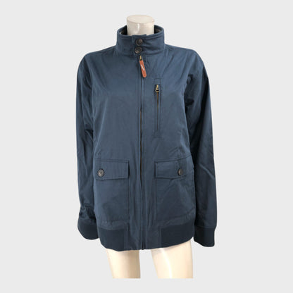 Branded Navy High Neck Jacket - Size Medium