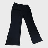 Black Ribbed Trousers - Size 10