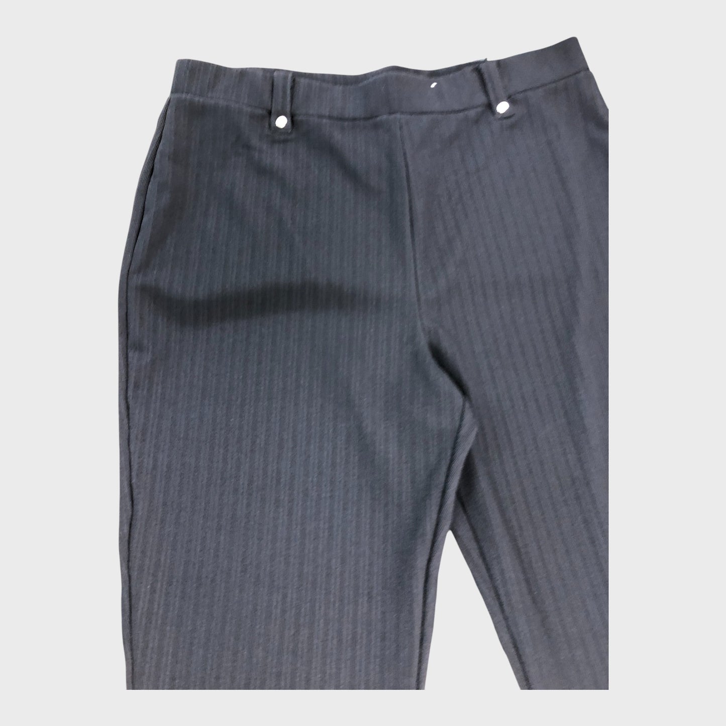 Black Ribbed Trousers - Size 10