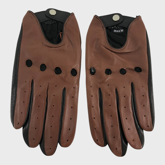 Max W Brown Leather Gloves
