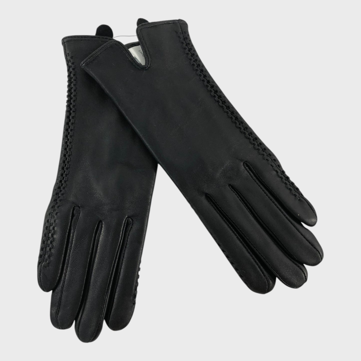 Max W Black Leather Gloves - Size Small