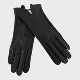 Max W Black Leather Gloves - Size Small
