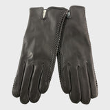Max W Brown Leather Gloves - Size Large