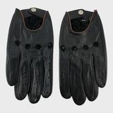 Max W Black Leather Gloves - Size Large