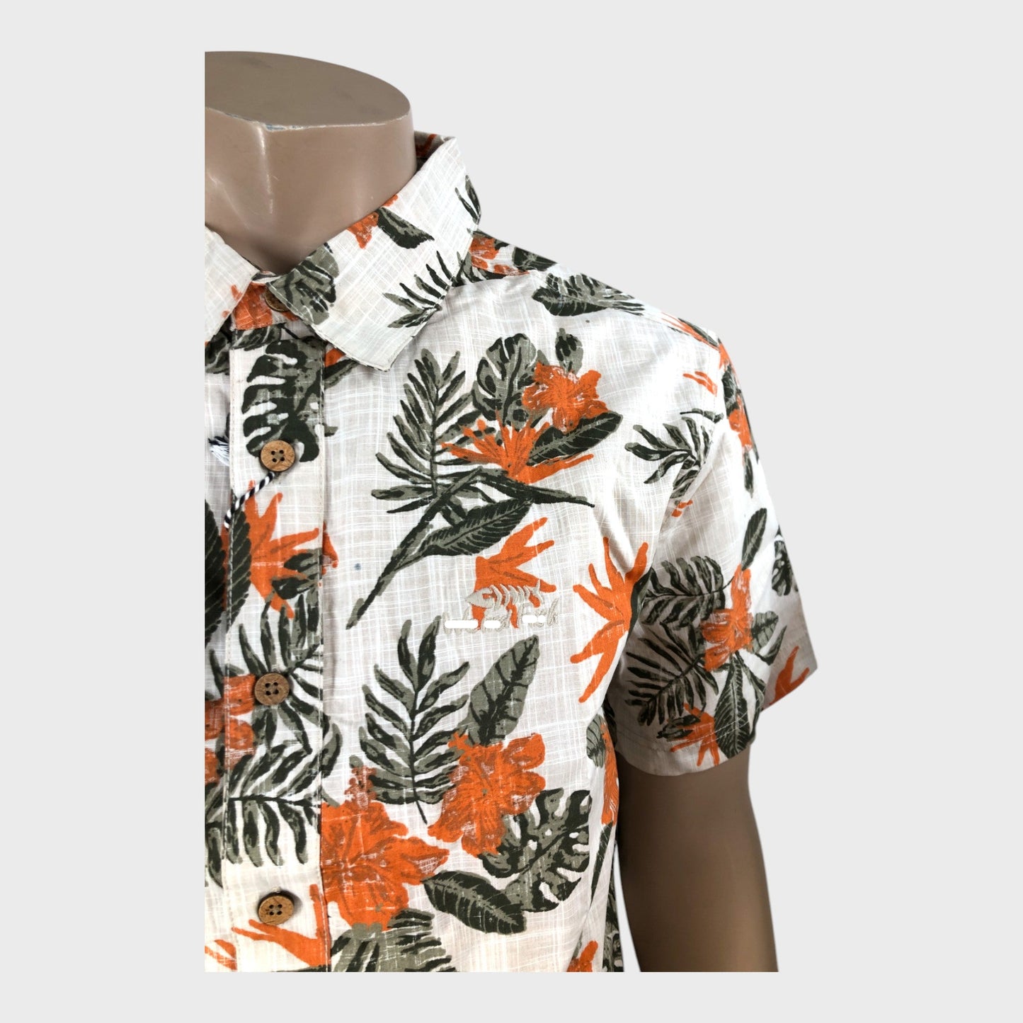 Branded Tropical Print Shirt