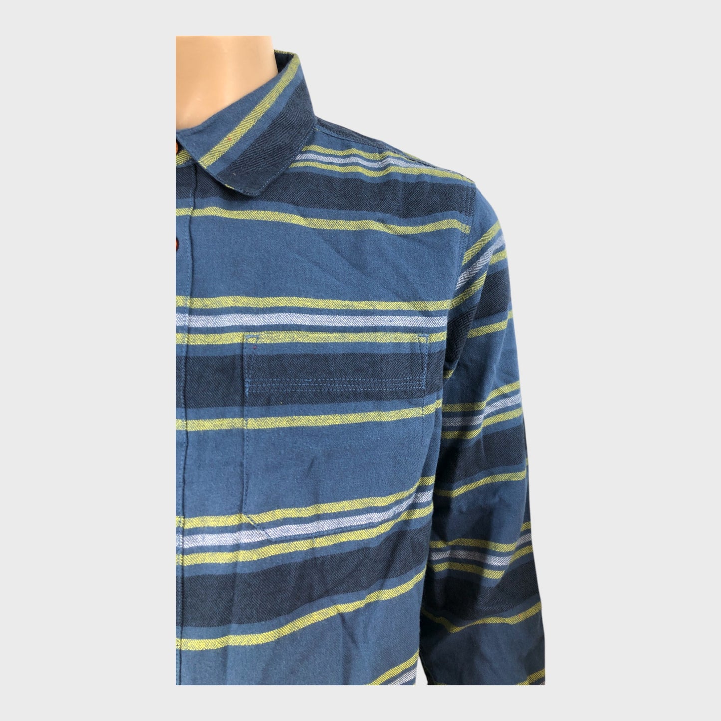 Branded Ensign Blue Long sleeve Stripe Shirt - Size Medium