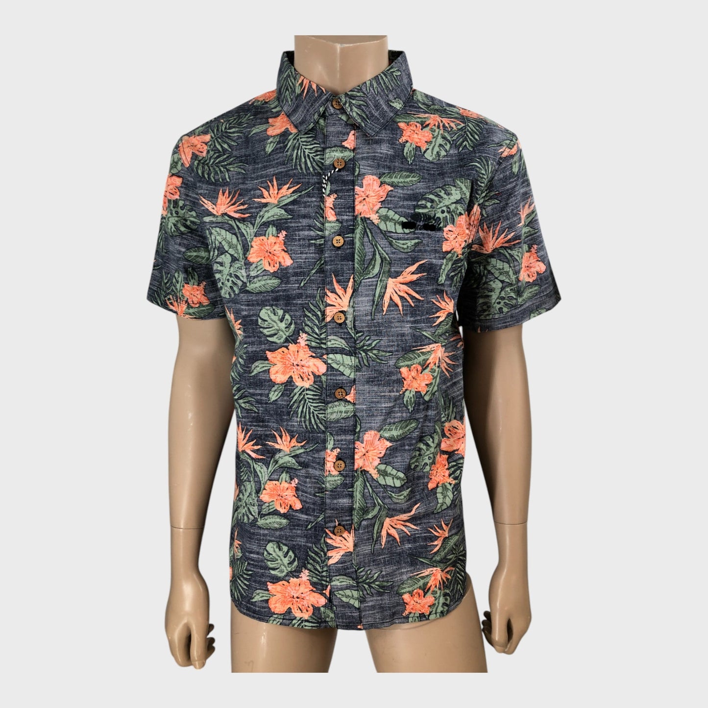 Branded Tropical Print Shirt