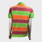 Vintage Lacoste Orange/Green/Pink Stripe Polo Shirt  - Size 14