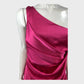 Pink One Shoulder Satin Dress - Size 16