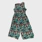 Branded Navy/Mint Plant Pattern Jumpsuit - Size 12