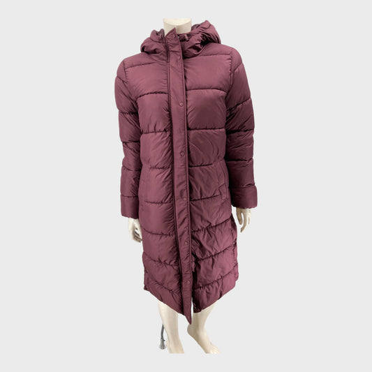 Only Burgundy Padded Coat