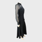Branded Black Lace Maxi Dress - Size 8