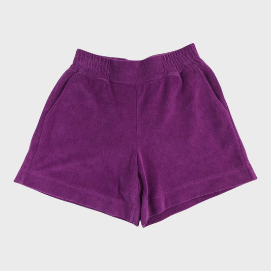 Branded Purple Towelling Shorts - Size 8