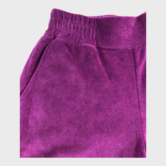 Branded Purple Towelling Shorts - Size 8