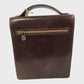 Time Resistance Brown Leather Small Briefcase