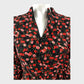 Branded Red Floral Midi Dress - Size 8