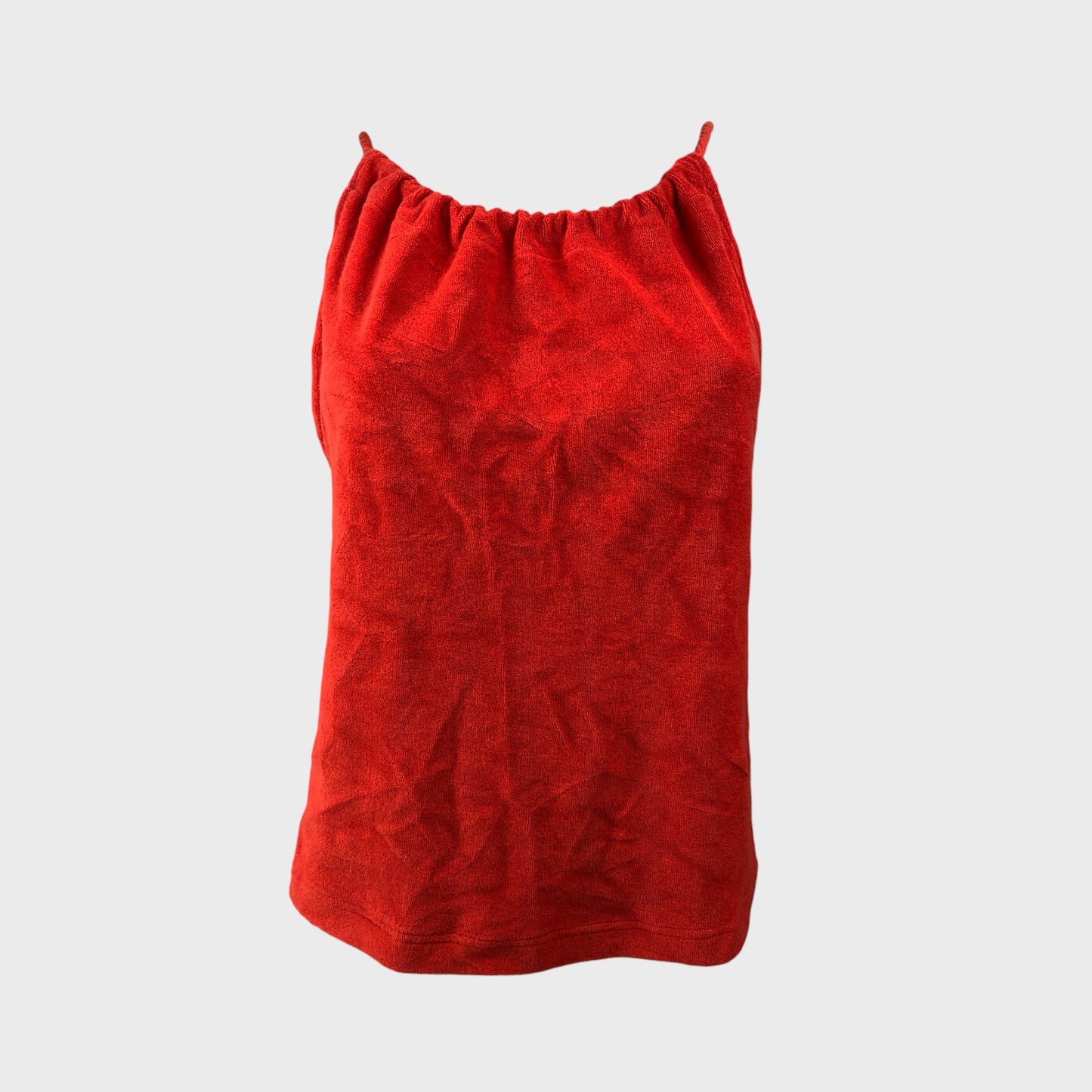 Branded Burnt Orange Towelling Top - Size 8