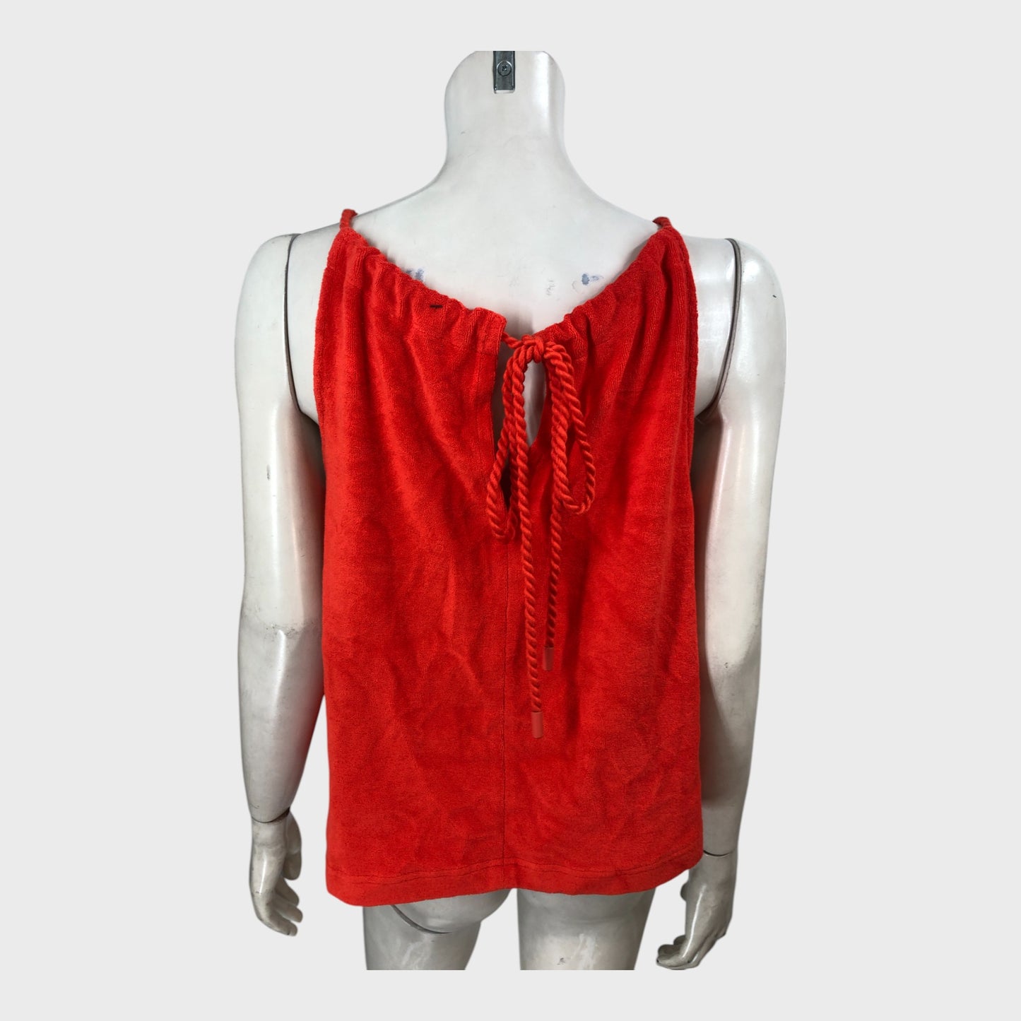 Branded Burnt Orange Towelling Top - Size 8