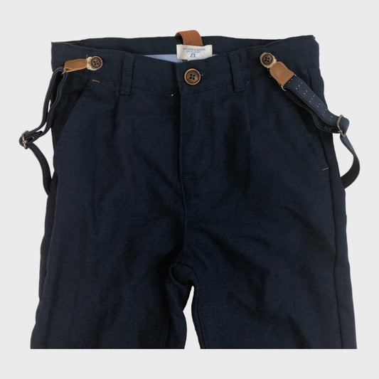 Kid's Navy Trousers with Braces