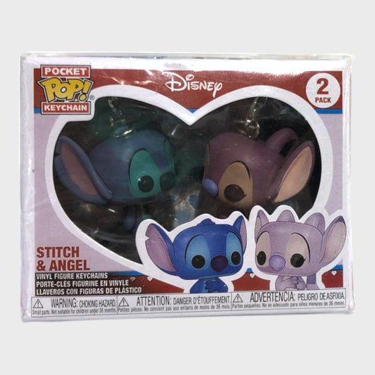 Disney Funko Pop Figure Lilo and Stitch Keychain - Stitch and Angel