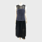 Branded Navy Tulle Dress - Size 8