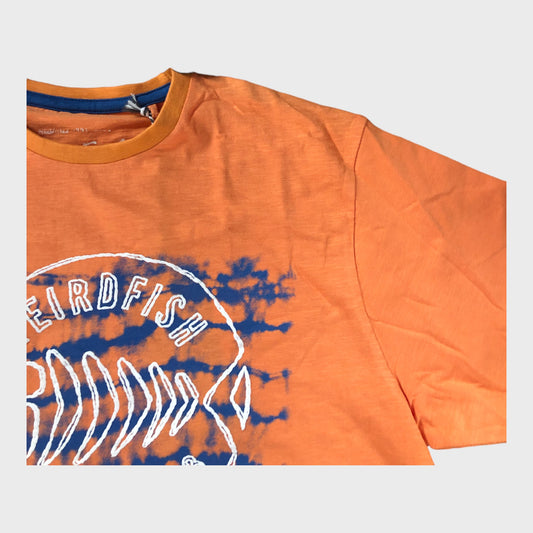 Orange Tie-Dye Graphic Print T-Shirt