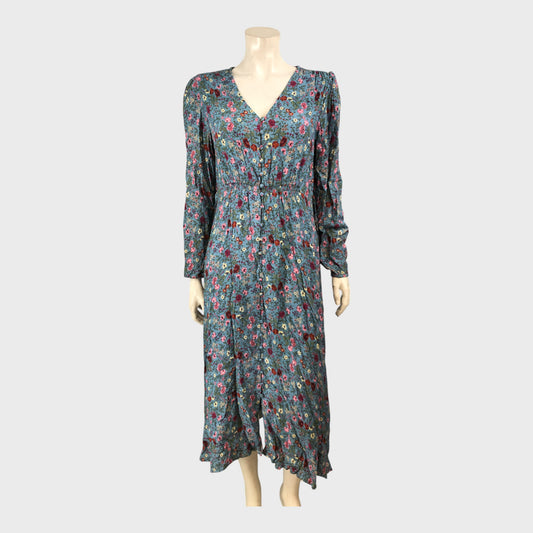 Branded Blue Lois Tie Back Tea Dress