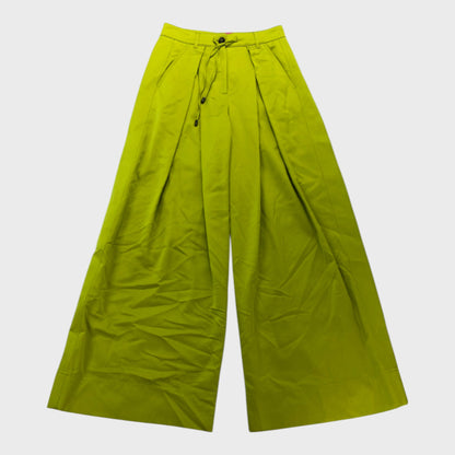 Branded Lime Green Wide Leg Trousers - Size 8