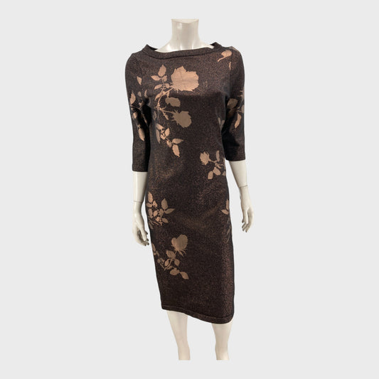 Branded Black and Gold Foil Dress