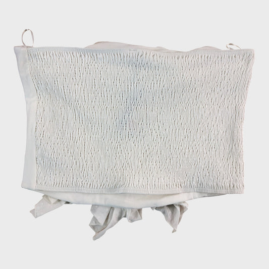 RIVER ISLAND ruffle bandeau top Cream UK 16