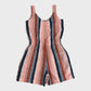 Pink & Blue Striped Playsuit