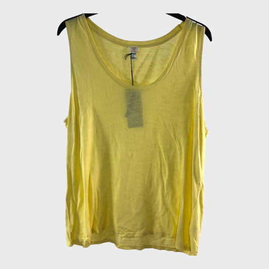 RIVER ISLAND light yellow Scoop Tank Top UK 18