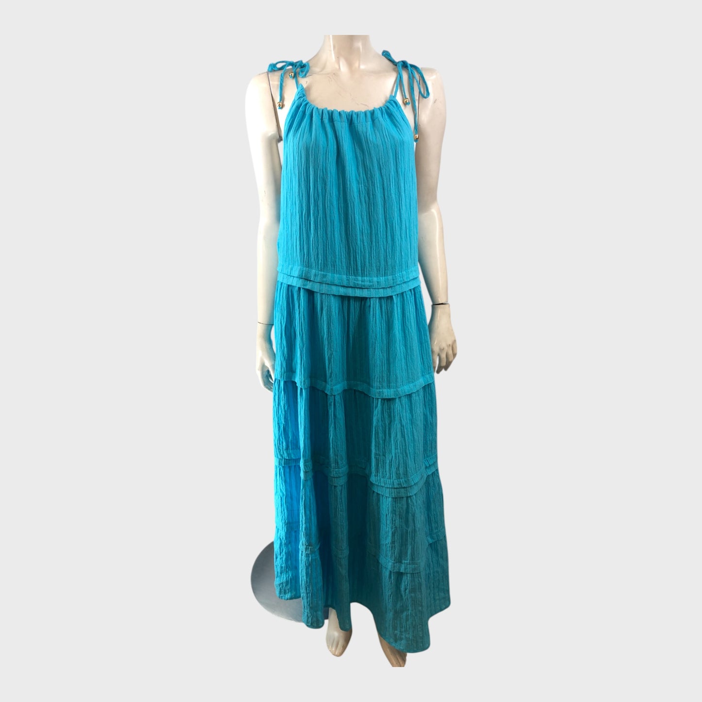 Branded Turquoise Maxi Dress - Size 16