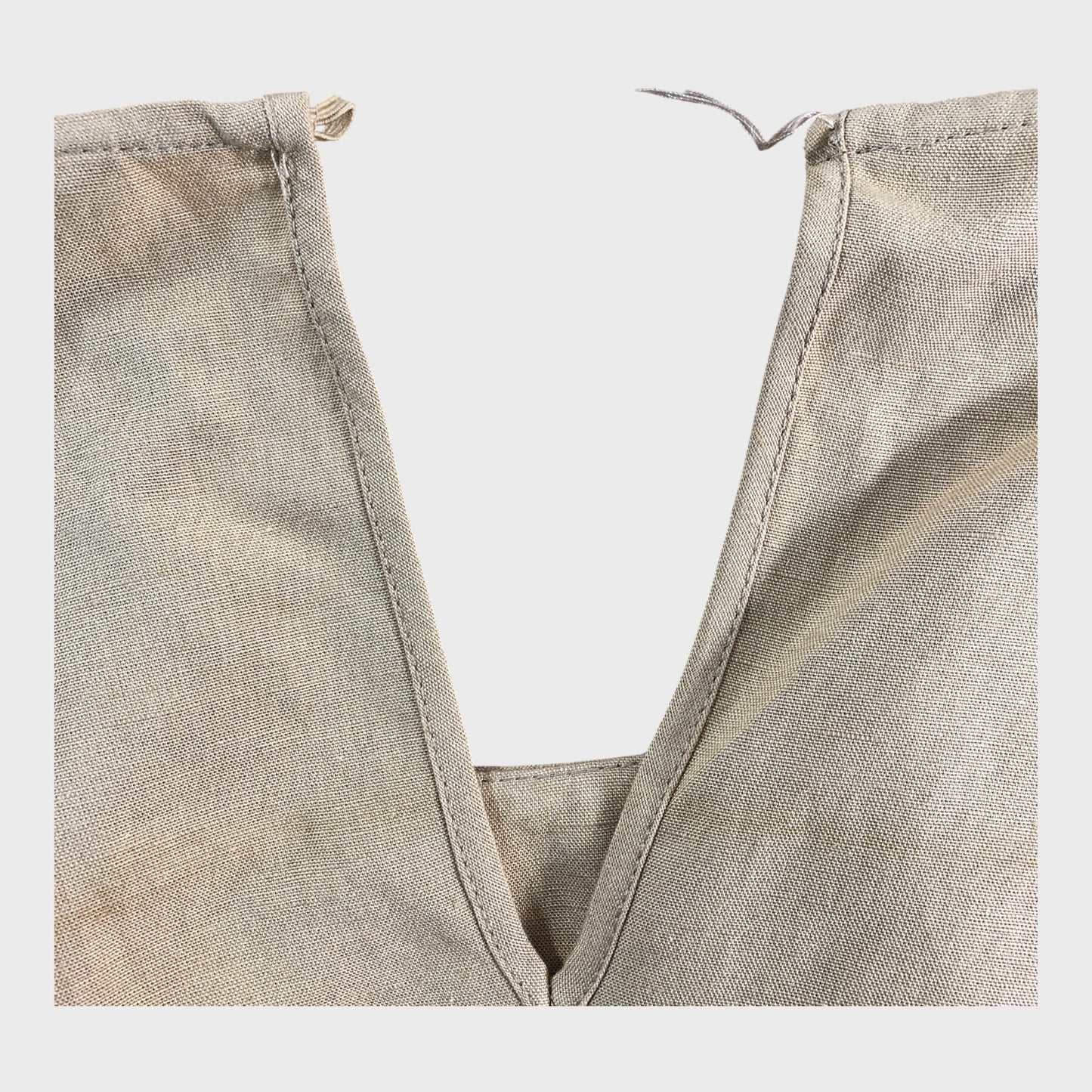 RIVER ISLAND Beige Short Sleeve Top With Gold Detailing UK 10