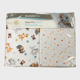 BREATHABLEBABY Cot Bed Sheets Super-Dry Breathable 140x70cm 2 Pack