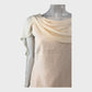 Jacques Vert Beige Chiffon Dress - Size 10