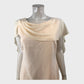 Jacques Vert Beige Chiffon Dress - Size 10