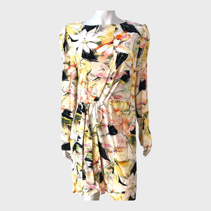 RIVER ISLAND Floral Ruffle Maxi Dress Yellow