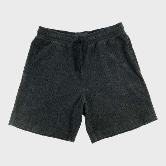 Lyle & Scott Black Towelling Shorts - Size Medium