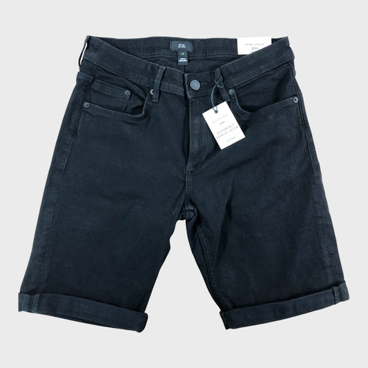 RIVER ISLAND Men's Black Skinny stretch denim shorts W 28
