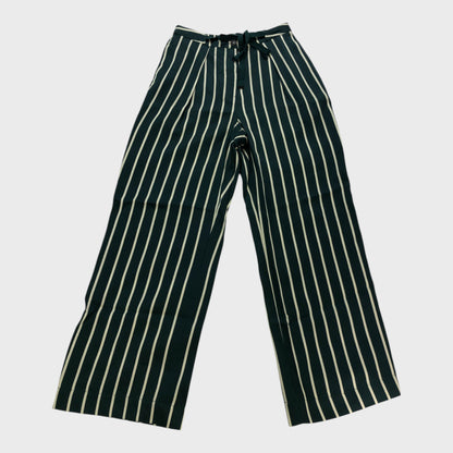 Branded Green Petite Stripe Trousers - Size 10