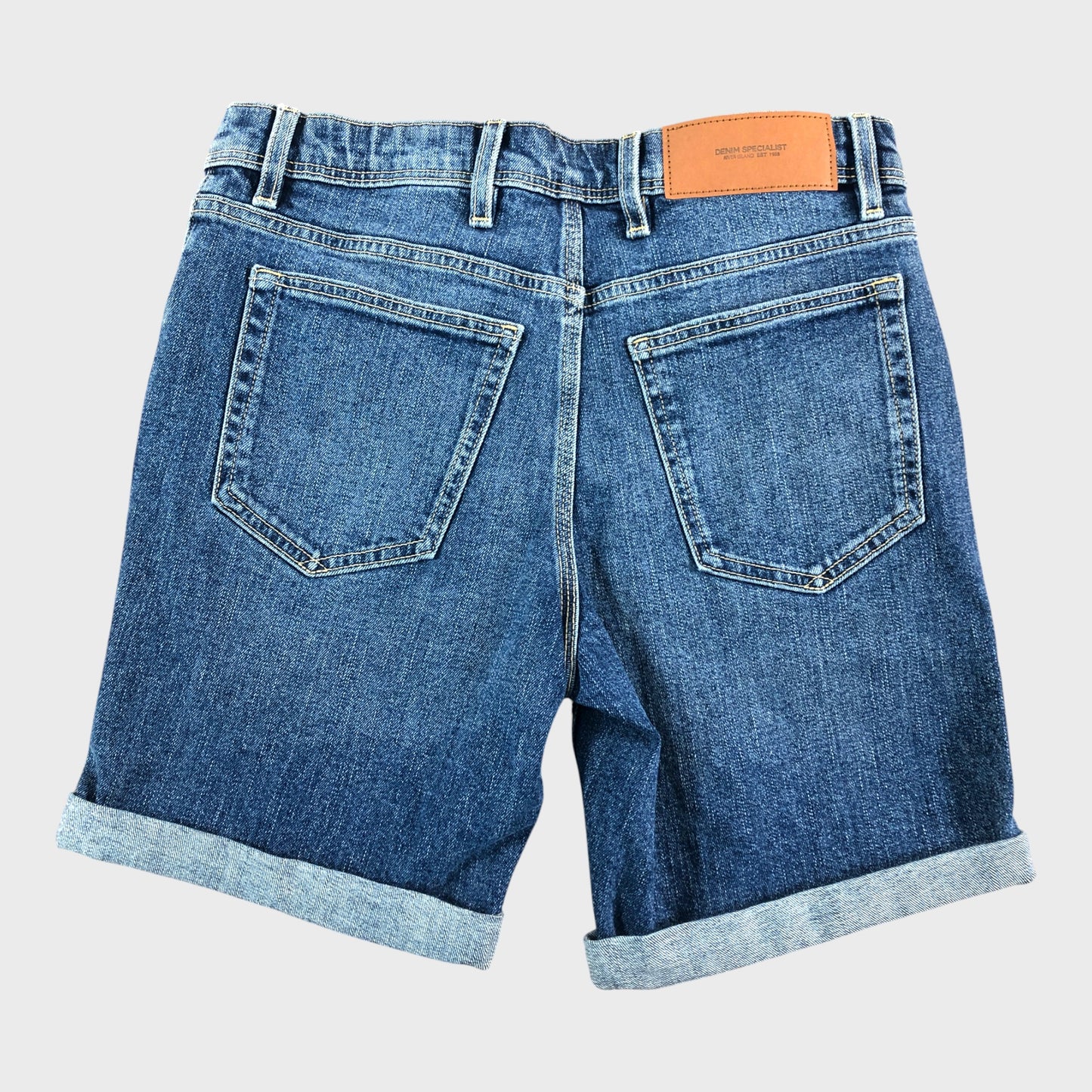 RIVER ISLAND Men's Blue Denim Slim Shorts W28