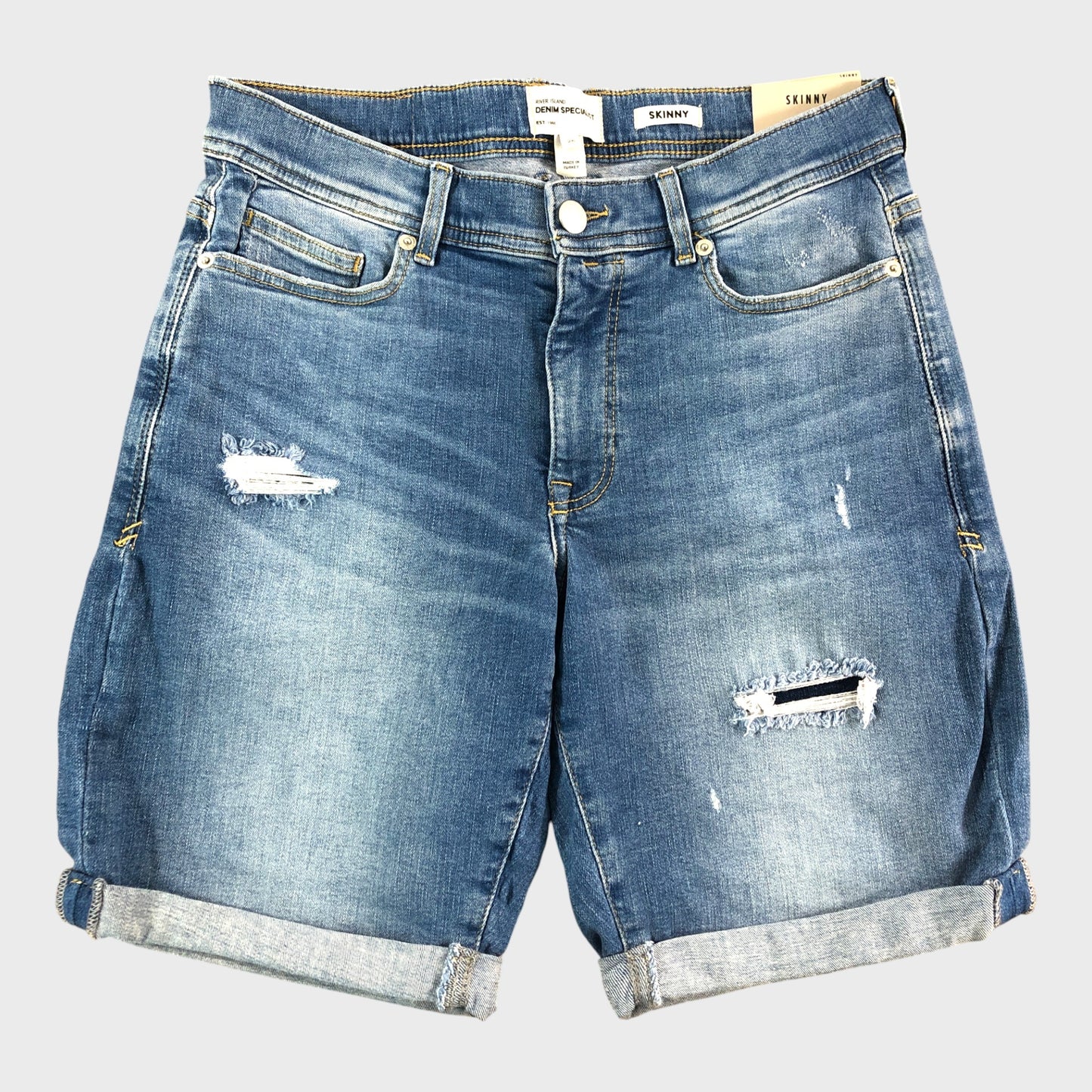 RIVER ISLAND Men's Denim Skinny fit shorts W26