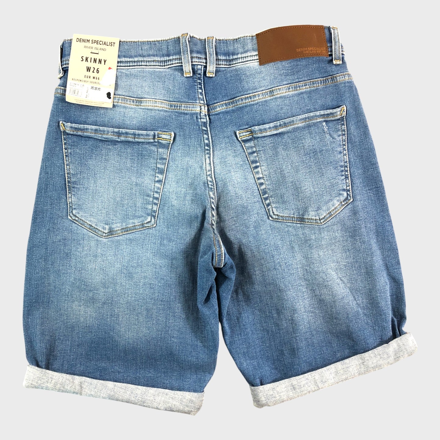 RIVER ISLAND Men's Denim Skinny fit shorts W26