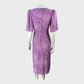 Branded Pink Snake Print Midi Dress - Size 8