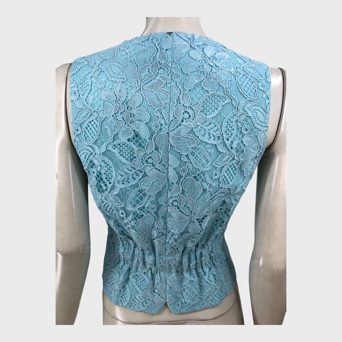 Branded Blue Lace Waistcoat - Size 8