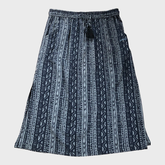 Indigo Midi Skirt with Pockets