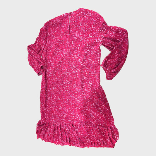 Branded Hot Pink Patterned Shift Dress